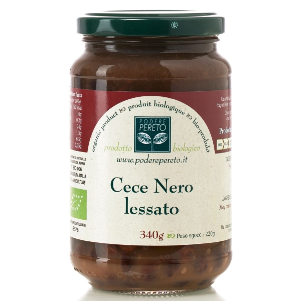BIO Cece Nero lessato - gekochte schwarze Kichererbsen
