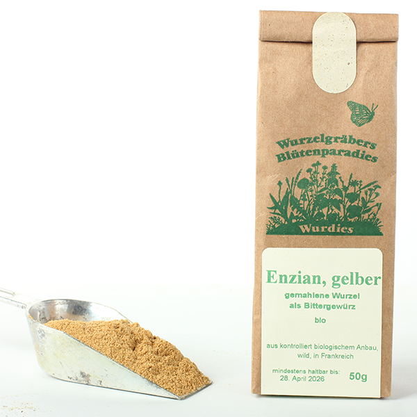 BIO Enzianwurzel, gelb, gemahlen