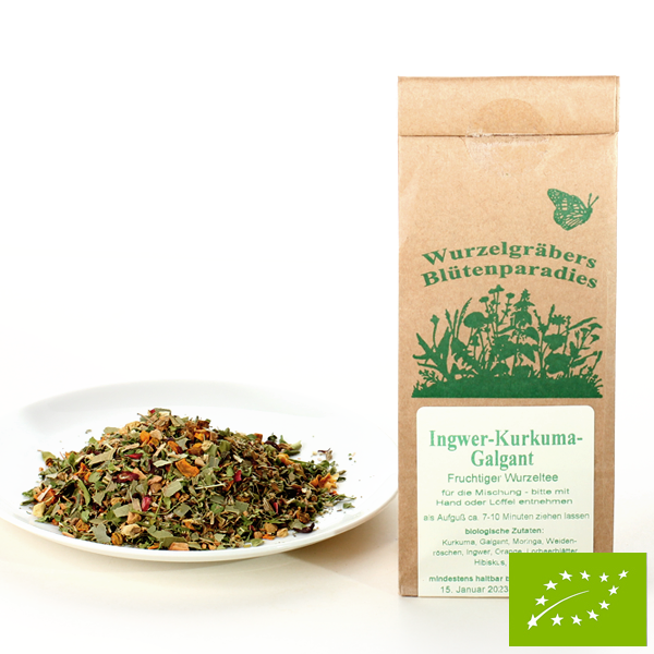 BIO Ingwer-Kurkuma-Galgant, fruchtiger Wurzeltee