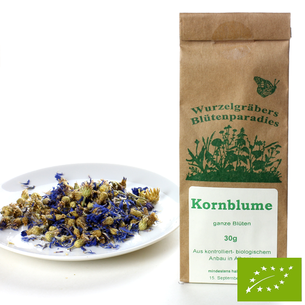 BIO Kornblume, ganze Blüten