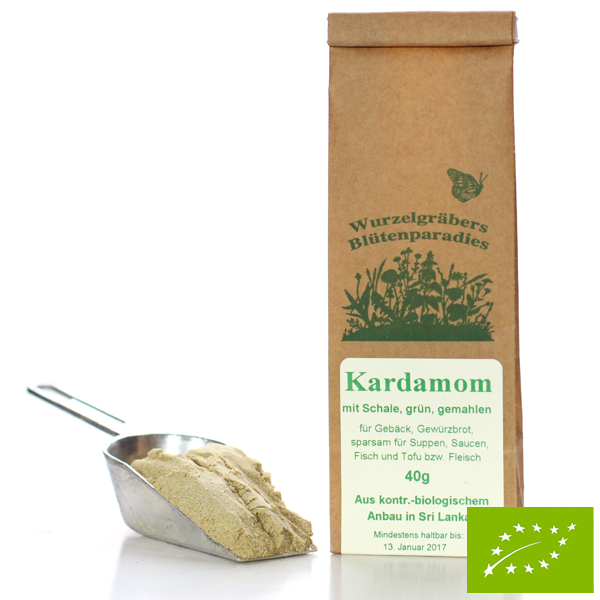BIO Kardamom, mit Schale, grün, gemahlen
